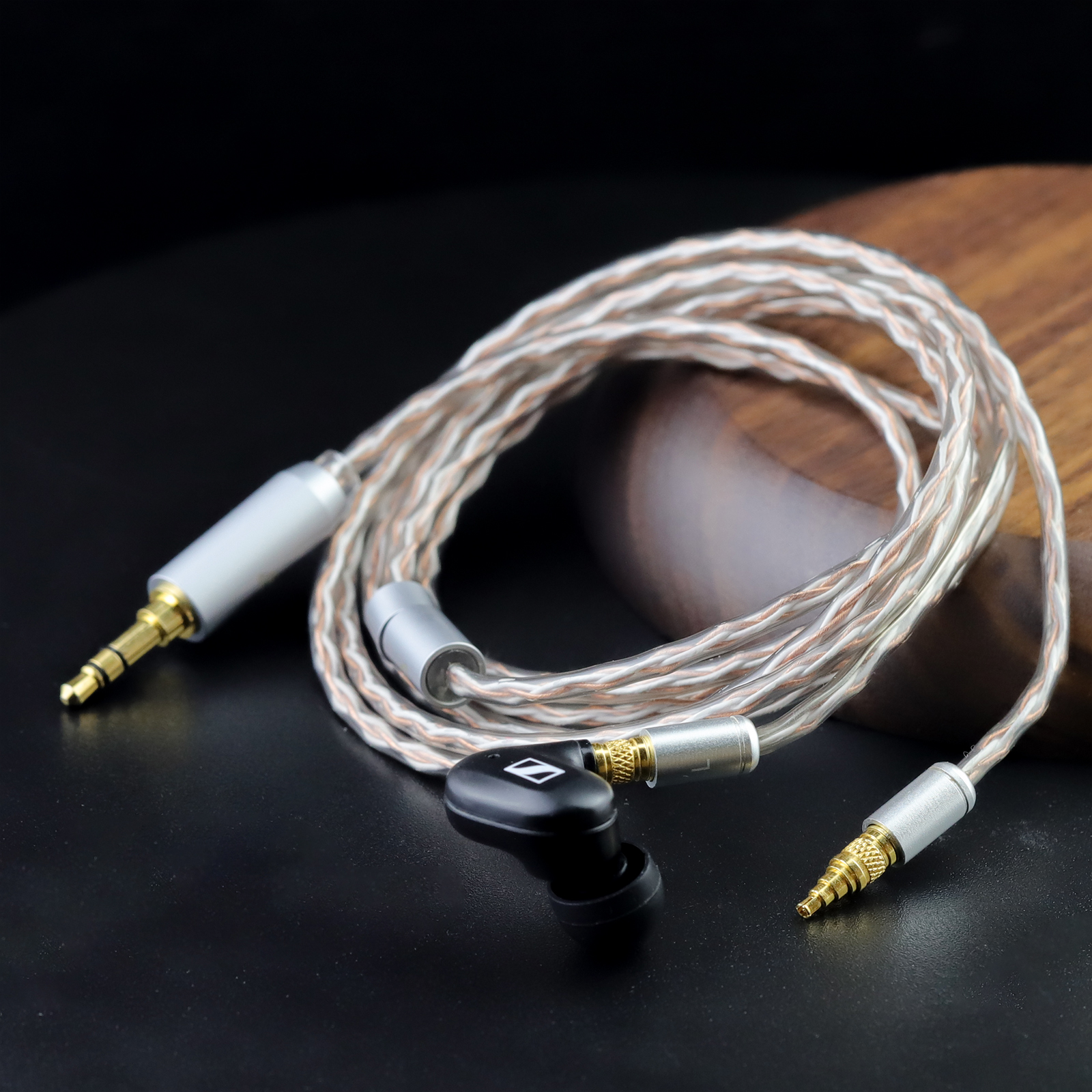 okcsc mmcx (リケーブル側) to IE40PRO (イヤホン側) 金属アダプター 金属コネクター 千住銀入り錫はんだ 金メッキプラグ 統合成形技術 音質劣化なし簡潔 精緻 線材テスト作業用 ミニタイプ