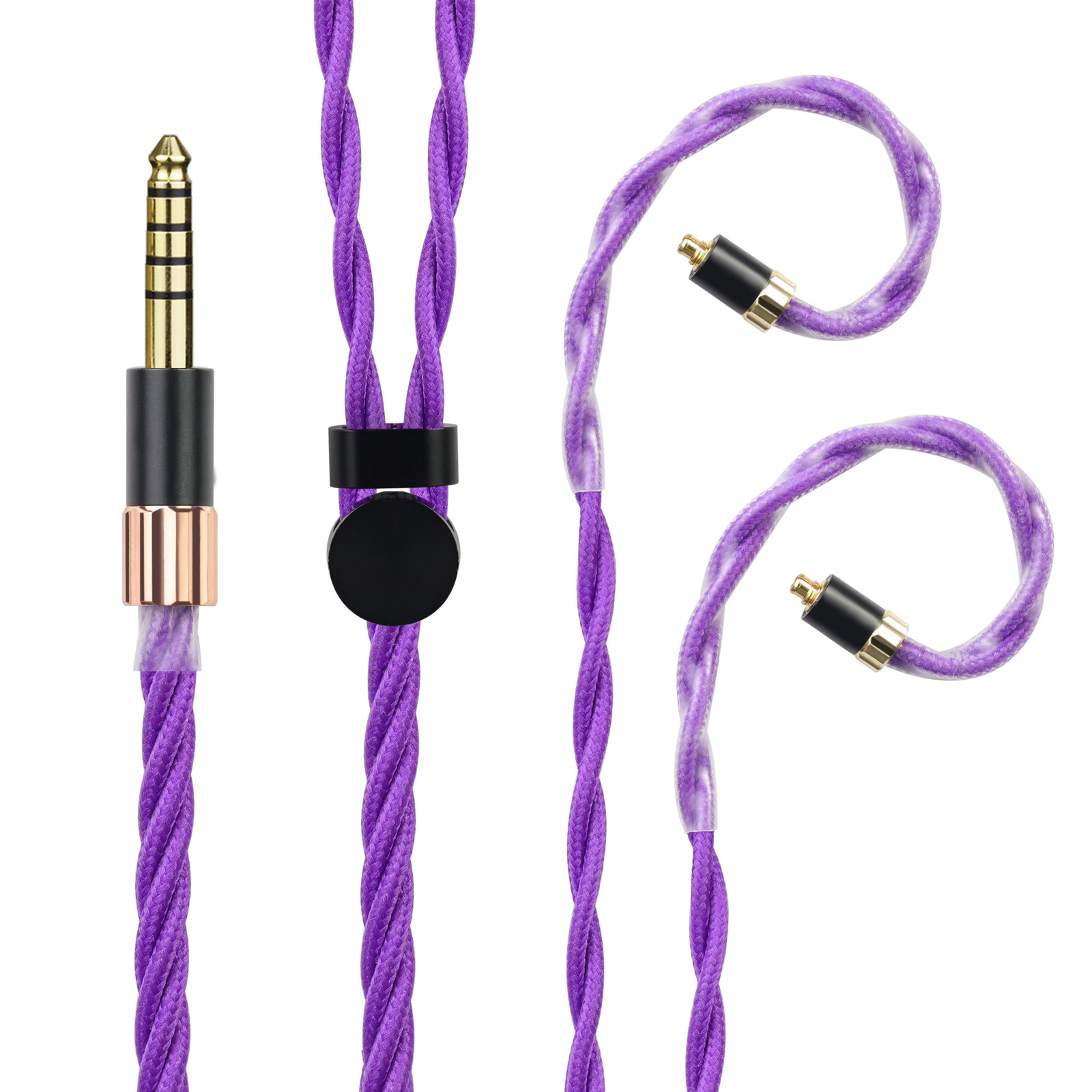 OKCSC AL65P リケーブル MMCX 2PINケーブル イヤホン HIFI音質  単結晶銀 Litz編み込み構造  などに適合する HiFi 音質 HiFi イヤホン 専用   3.5mm 4.4mm