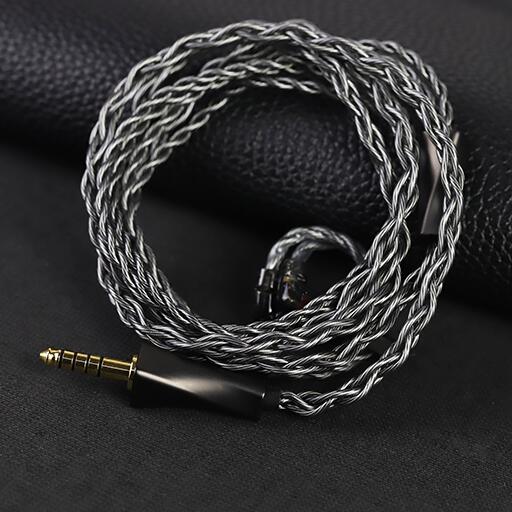 OKCSC F4 イヤホンケーブル 0.78 2PIN QDC 高純度OFC銀メッキ 高純度単結晶銅4芯リケーブル3.5MM 4.4MM TypeC KZ BA10/AS10/ZS10/ZSR/ZST/ED12/ES3/ES4/KZZS10などに対応