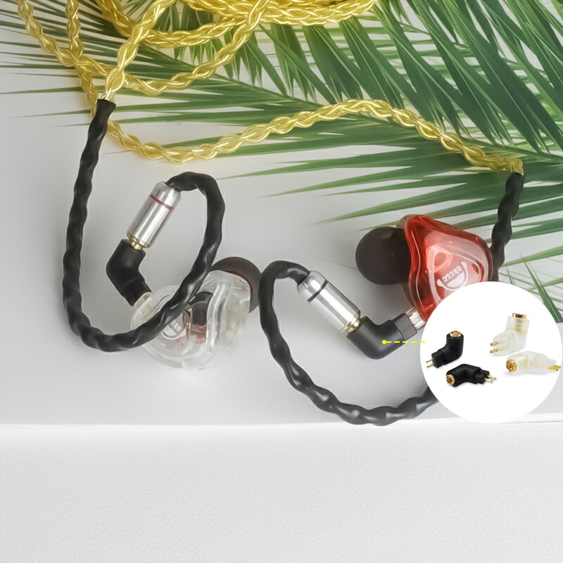 okcsc mmcx 変換コネクター コネクターキット 2Pinコネクタ  mmcx (リケーブル側) to0.78mm (イヤホン側) アダプタ リケーブル側 mmcxコネクターのケーブル/アップグレードケーブル イヤホン側  ZS3E・BA10・ZSA・ZSR・AZLA・IM1・V60・V20・V10を含めて市場多数の0.78mm機種