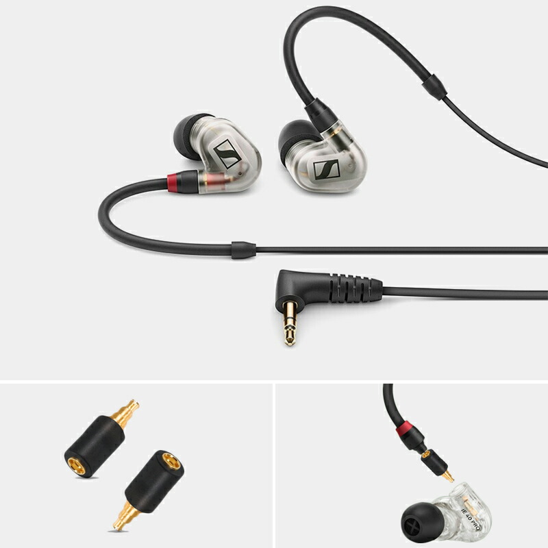 okcsc Sennheiser IE40-MMCX 変換コネクター コネクターキット ゼンハイザー用 IE40用（オス） to MMCXコネクタ（メス） 2個セット ブラック  mmcx (リケーブル側) to IE40pro (イヤホン側) アダプタ ゼンハイザーIE40proイヤホンに対応
