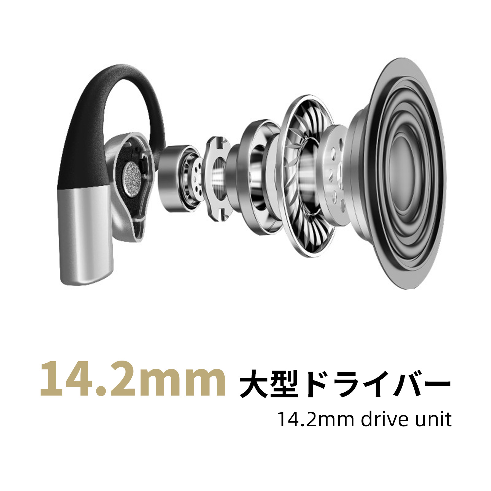 オープンイヤー ワイヤレスイヤホン Bluetooth5.4 耳を塞がない 8.6g超軽量 最大18時間再生 ハンズフリー通話 ノイズキャンセリング 音漏れ防止 防水 耳かたち工学設計 スポーツイヤホン 落ちない 耳掛け マイク付き Hi-Fi音質