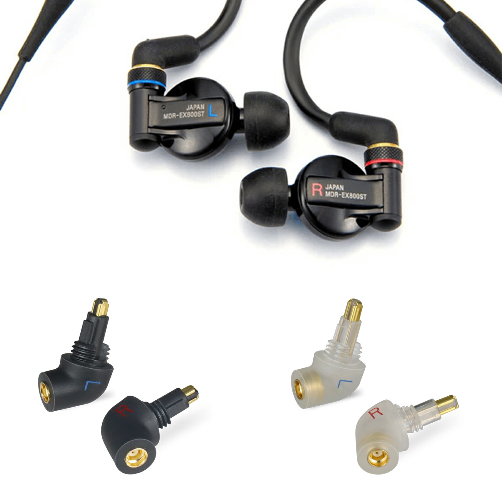 okcsc EXK-MMCX 変換コネクター コネクターキット Sony用 EXシリーズコネクタ（オス） to MMCXコネクタ（メス）MDR-EX1000、EX600、EX800などに適合する