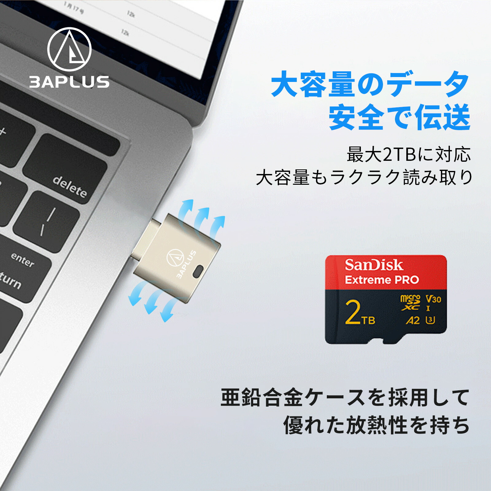 TFカードリーダー 変換アダプター Type-C スマホ用 タブレット用 外付け メモリーカード 写真 移動 動画 バックアップ PDF ビジネス 仕事 保存 データ転送