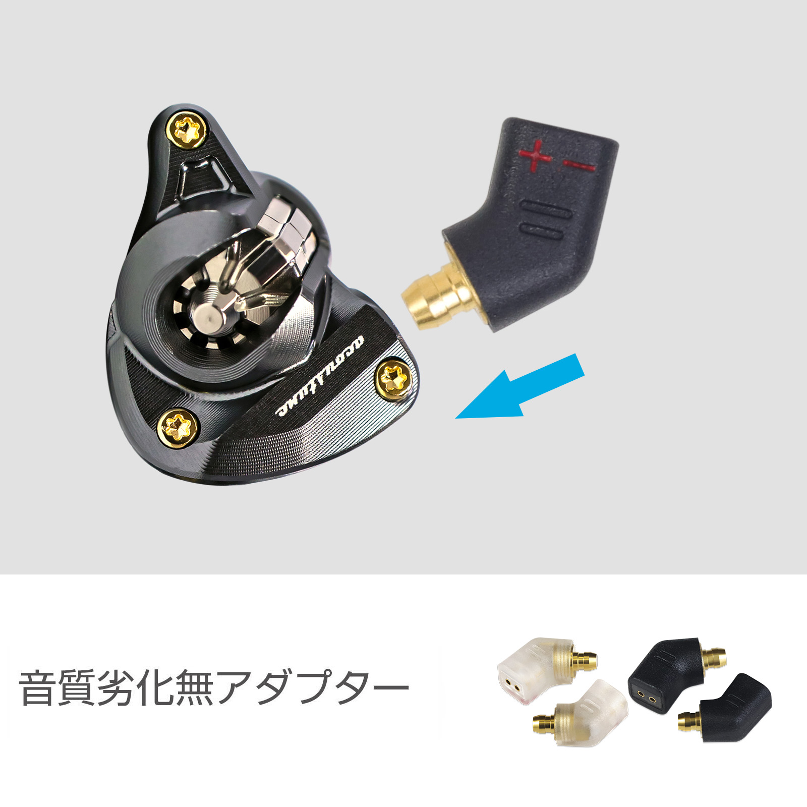okcsc 0.78 2PIN 変換コネクター  アダプター  Pentaconn EAR（オス）to 0.78 2PIN コネクタ（メス） 2個セット ブラック/透明 音質劣化なし 簡潔 精緻 線材テスト作業用SHUOER CONDUCTOR SINGER SOLOIST EJ07...に対応