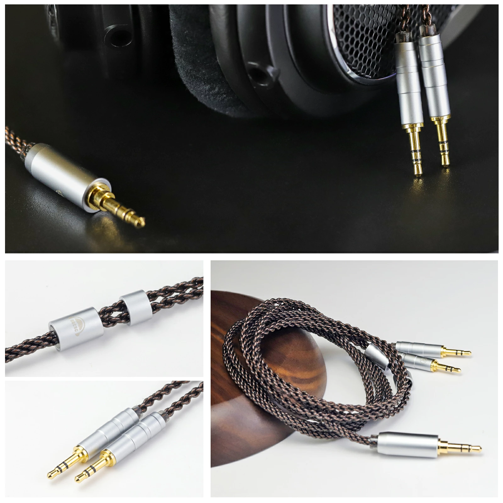 okcsc ZT8 リケーブル DUAL 2.5MM ケーブル イヤホンケーブル 無酸素銅 8芯 純銅OFC Sol Republic V8 V10 V12 X3 Master Tracks HD/HD2 hifiman HE350 HE440S HE4401(Old Edition) HE560 H1000 などに適合する 2.5mm 3.5mm 4.4mm
