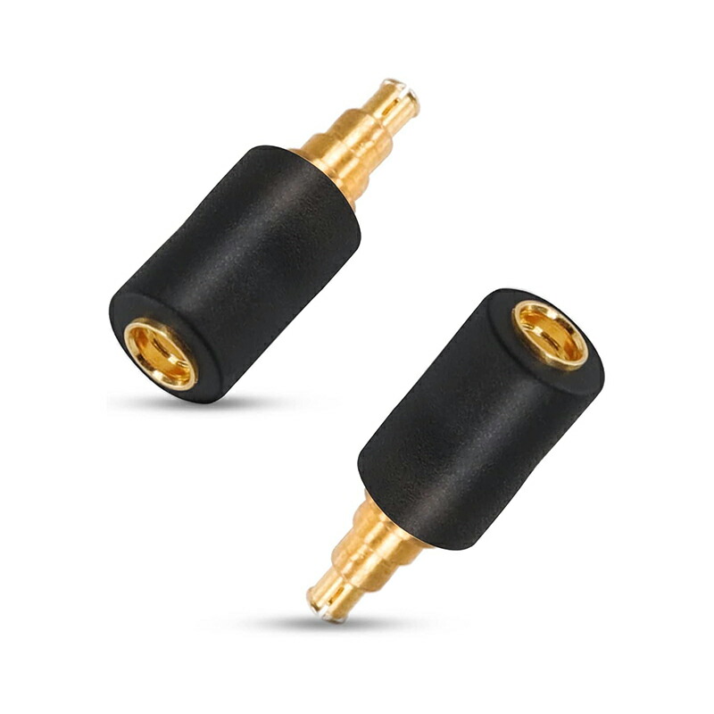 okcsc Sennheiser IE40-MMCX 変換コネクター コネクターキット ゼンハイザー用 IE40用（オス） to MMCXコネクタ（メス） 2個セット ブラック  mmcx (リケーブル側) to IE40pro (イヤホン側) アダプタ ゼンハイザーIE40proイヤホンに対応
