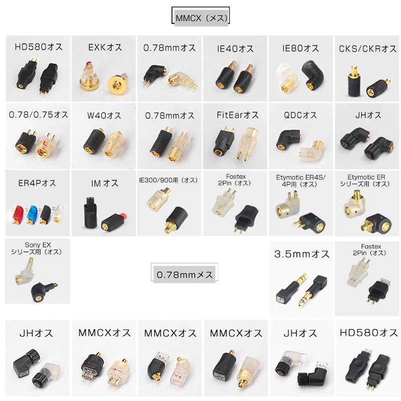 okcsc Sennheiser IE40-MMCX 変換コネクター コネクターキット ゼンハイザー用 IE40用（オス） to MMCXコネクタ（メス） 2個セット ブラック  mmcx (リケーブル側) to IE40pro (イヤホン側) アダプタ ゼンハイザーIE40proイヤホンに対応