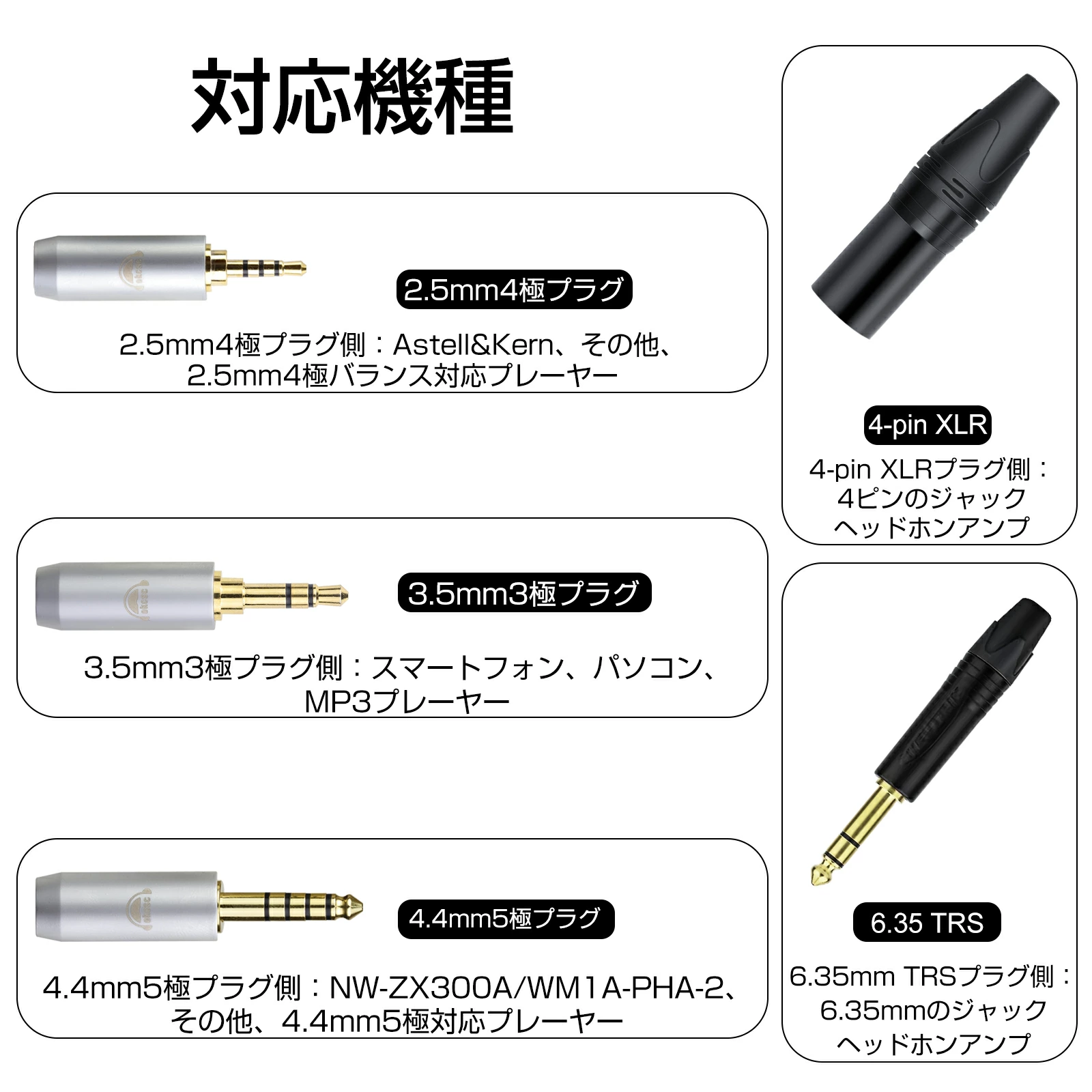 okcsc ZT8 リケーブルSENNHEISER IE300 IE600 IE900   ケーブル イヤホンケーブル SENNHEISER ゼンハイザー用 IE200・IE300pro・IE600pro・IE900pro AKG N5005 N30 N40など適合 2.5mm 3.5mm 4.4mm