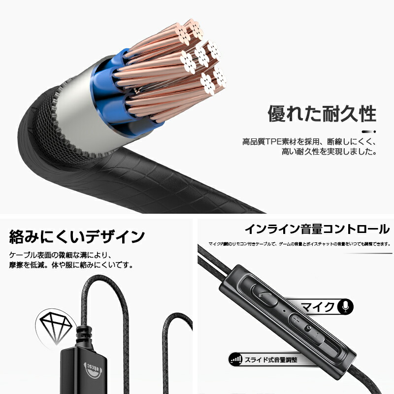 okcsc パソコン イヤホン PC用 イヤホン マイク付き ヘッドセット usb パソコン専用イヤホーン  zoom 用 イヤホン マイク ステレオ イヤホン ノートパソコン ヘッドフォン 1.2m、2.0m WEB会議  通話可能 音量調整  USB接続 ノートパソコン イヤホン