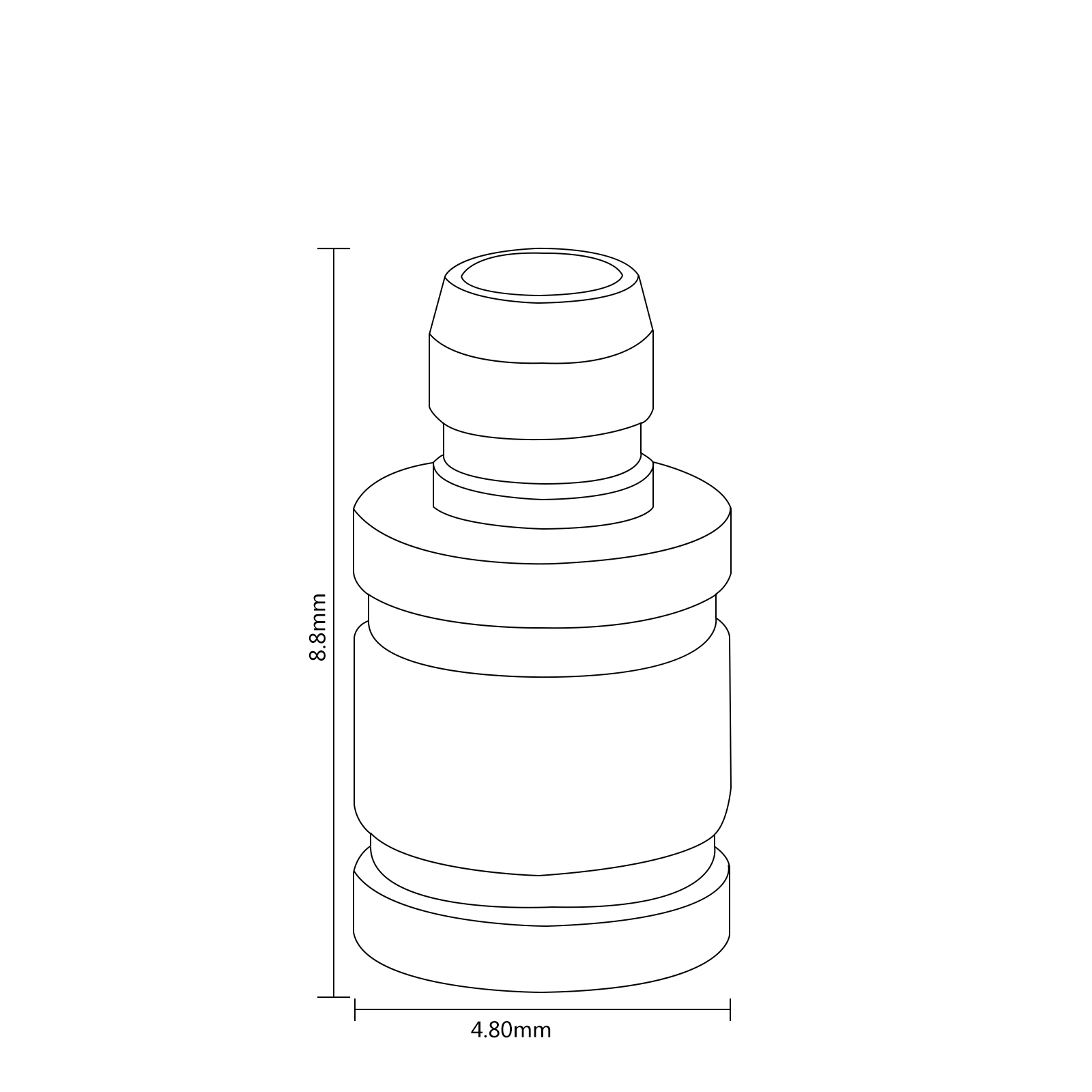 okcsc mmcx (リケーブル側) to EAR(イヤホン側) 金属アダプター 金属コネクター 千住銀入り錫はんだ 金メッキプラグ 統合成形技術 音質劣化なし簡潔 精緻 線材テスト作業用 ミニタイプ