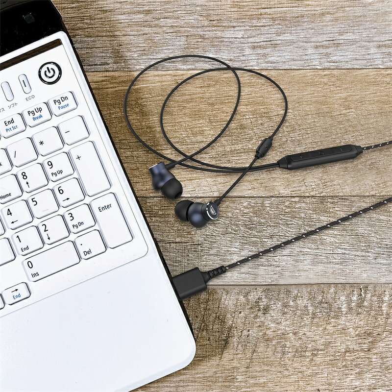 okcsc GB50 パソコン イヤホン USB ヘッドセット 有線 カナル型 イヤホン ミュート機能付き 音楽・ゲームモード切替可能 テレワーク リモートワーク マイク付き web会議 オンラインゲーム パソコン/PCに対応