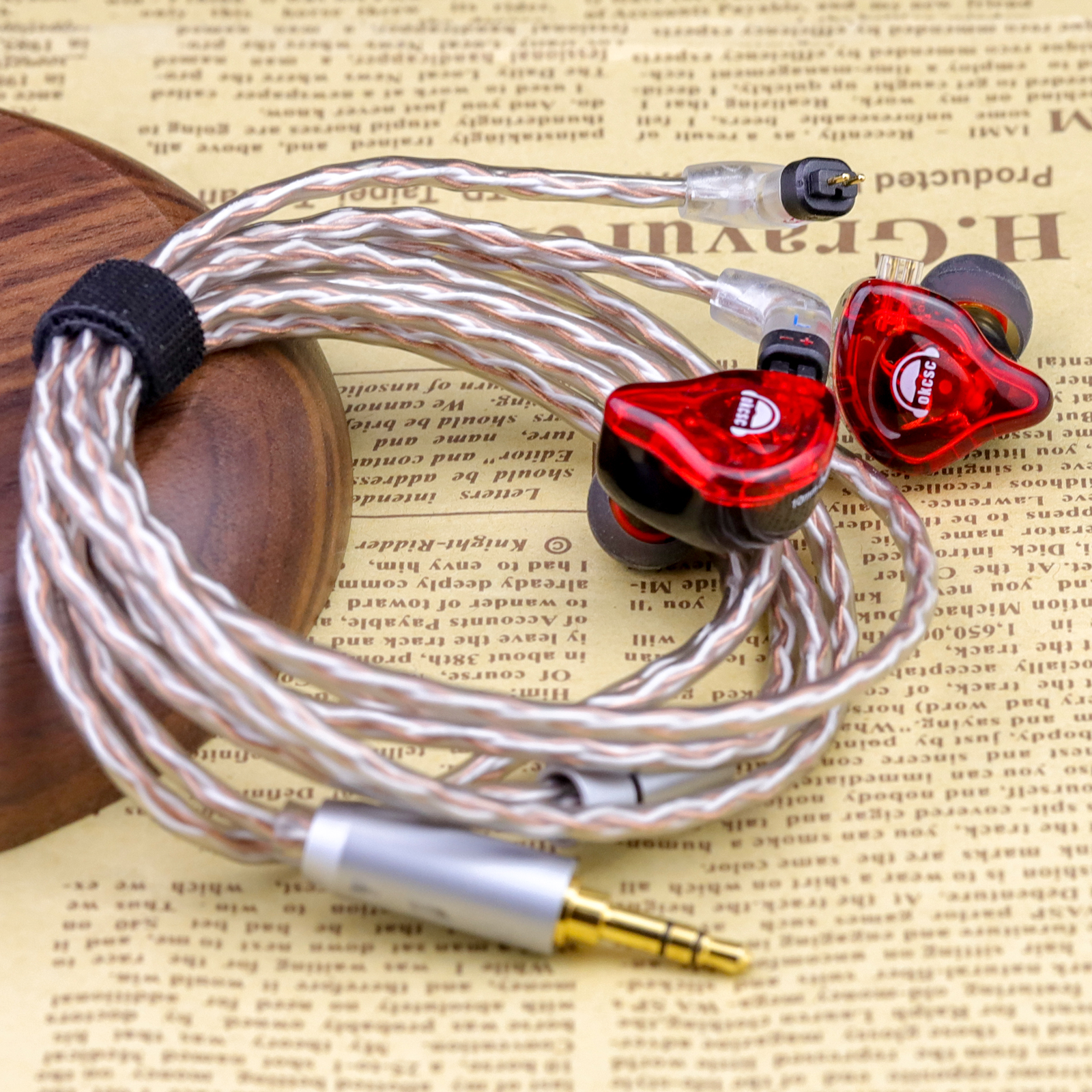 okcsc QDC 0.78 2pin(リケーブル側) to 0.78 2pin(イヤホン側) アダプター コネクター スライダー 金メッキプラグ 統合成形技術 音質劣化なし簡潔 精緻 線材テスト作業用 ミニタイプ