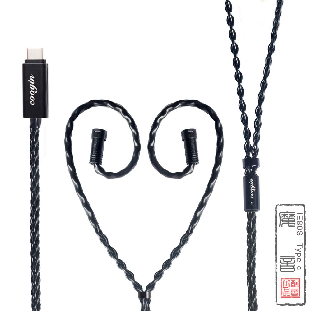 cooyin リケーブル SENNHEISER ゼンハイザー HD800 2Pin IEシリーズ イヤホンケーブル 8芯 銀メッキ単結晶銅 Sennheiser用 IE80S・IE80・IE8・IE8I・IE80SBT・HD800S・HD800・HD820等に適合 金メッキ 2.5mm ストレート型