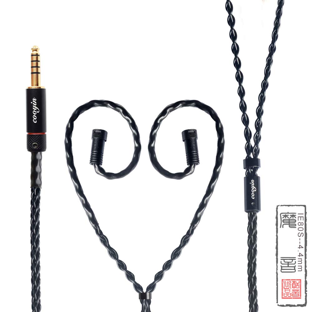 cooyin リケーブル SENNHEISER ゼンハイザー HD800 2Pin IEシリーズ イヤホンケーブル 8芯 銀メッキ単結晶銅 Sennheiser用 IE80S・IE80・IE8・IE8I・IE80SBT・HD800S・HD800・HD820等に適合 金メッキ 2.5mm ストレート型