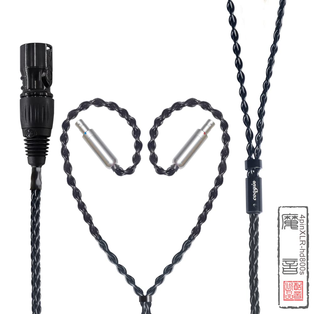 cooyin リケーブル SENNHEISER ゼンハイザー HD800 2Pin IEシリーズ イヤホンケーブル 8芯 銀メッキ単結晶銅 Sennheiser用 IE80S・IE80・IE8・IE8I・IE80SBT・HD800S・HD800・HD820等に適合 金メッキ 2.5mm ストレート型