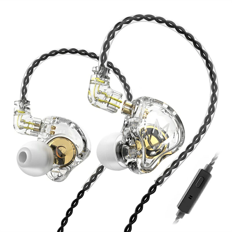 TRN TM1 イヤホン Hi-FI イヤホン ダイナミックドライバー インイヤーイヤホン マイク付き ダイナミックドライバー2Pin　3.5mm 金メッキ コンタクト 1.25mケーブル 交換式プラグ 人間工学に基づく設計