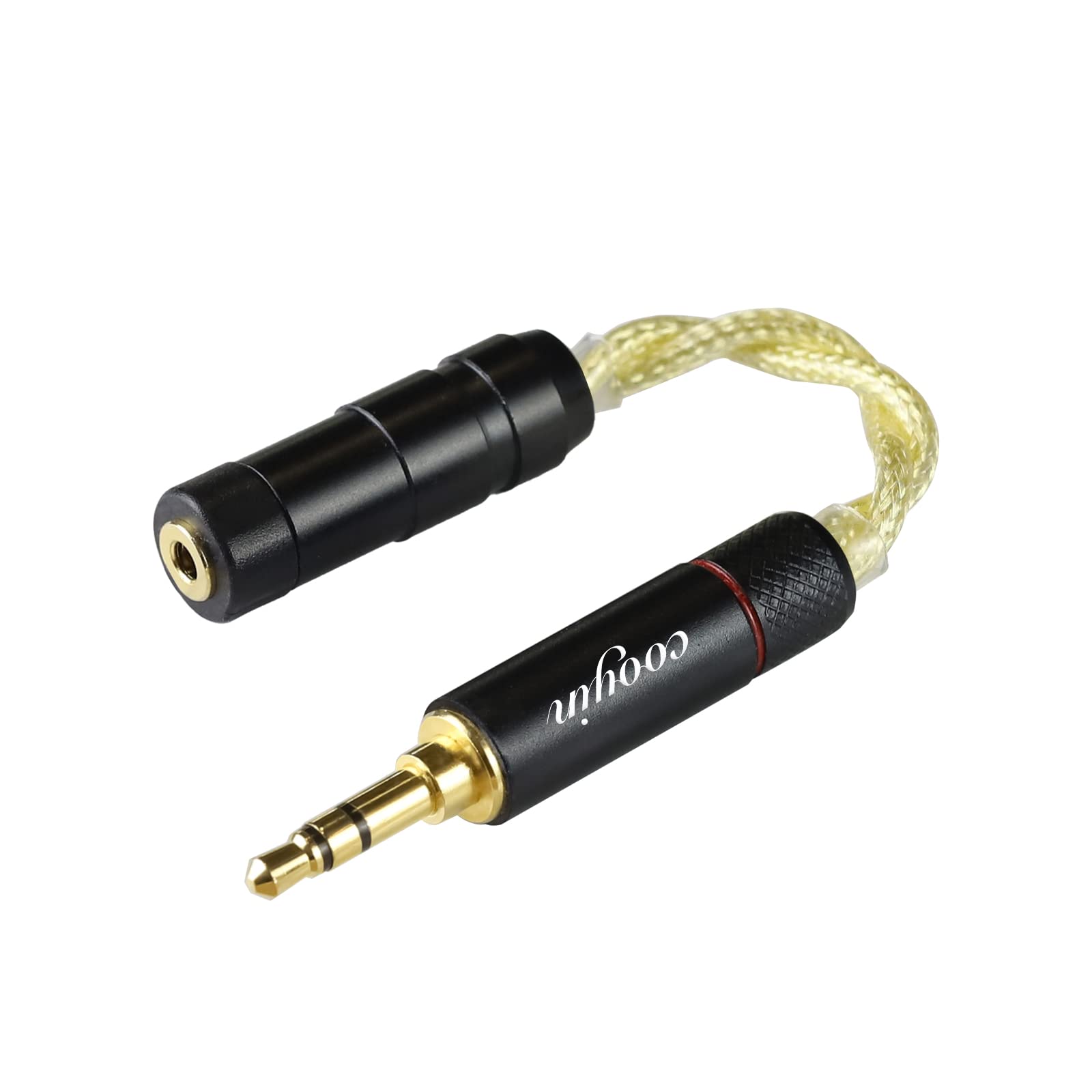cooyin 変換ケーブル イヤホンジャック 変換 2.5mm/3.5mm/4.4mm  （オス）- 2.5mm/3.5mm/4.4mm（メス） Litz Wire 銀メッキ単結晶銅導体 金メッキ イヤホン・ヘッドホン、アンプ、オーディオプレーヤー等に適用