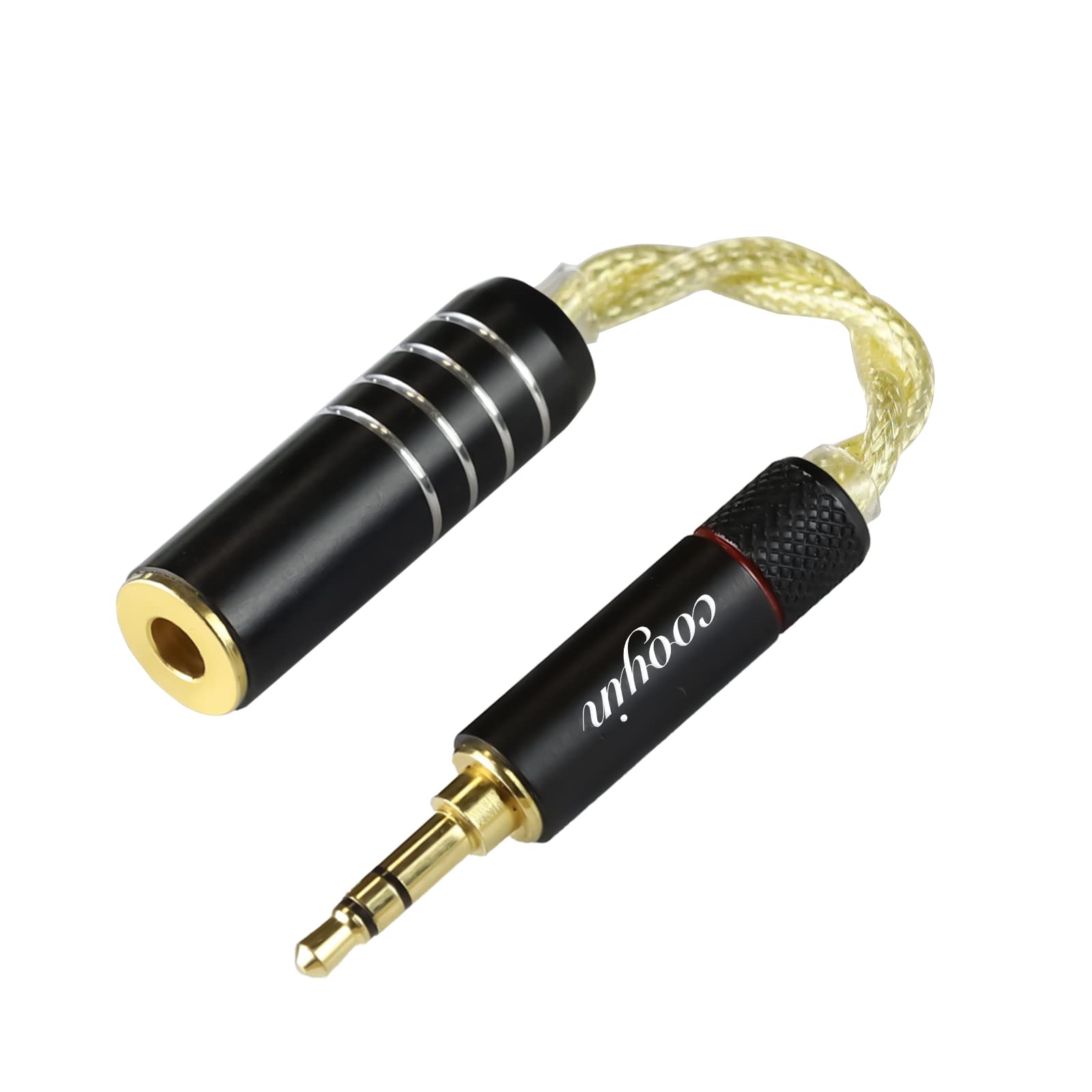 cooyin 変換ケーブル イヤホンジャック 変換 2.5mm/3.5mm/4.4mm  （オス）- 2.5mm/3.5mm/4.4mm（メス） Litz Wire 銀メッキ単結晶銅導体 金メッキ イヤホン・ヘッドホン、アンプ、オーディオプレーヤー等に適用