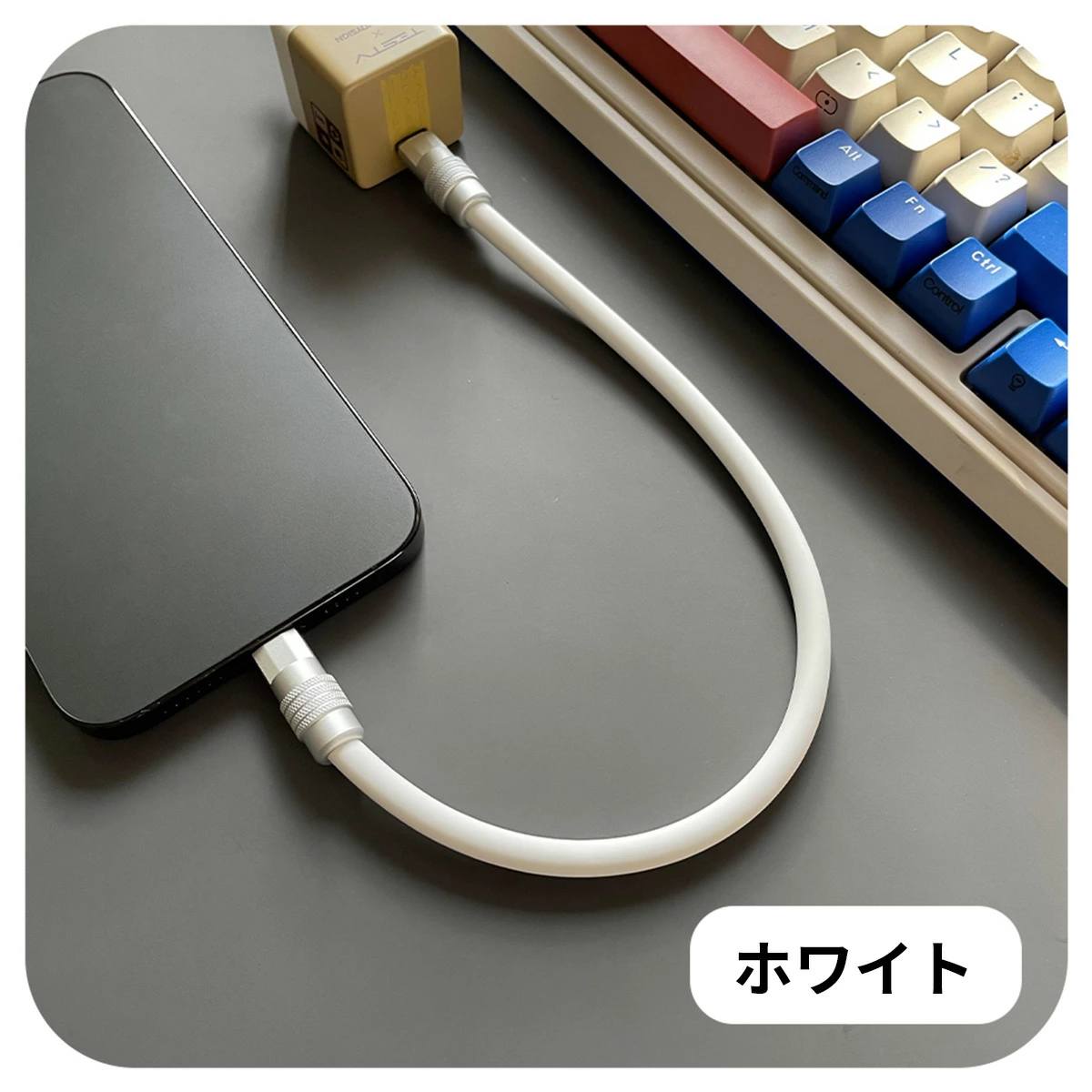 okcsc USB C ケーブル PD対応 60W 超急速充電 タイプC ケーブル Type-c ケーブル Type C to C ケーブル 断線防止  高速データ転送 充電ケーブル Samsung MacBook Air Pro iPad Pro Mini Xiaomi OPPO Huawei Sony Xperia Google Pixel Switch等Type-C機種対応【約25cm】