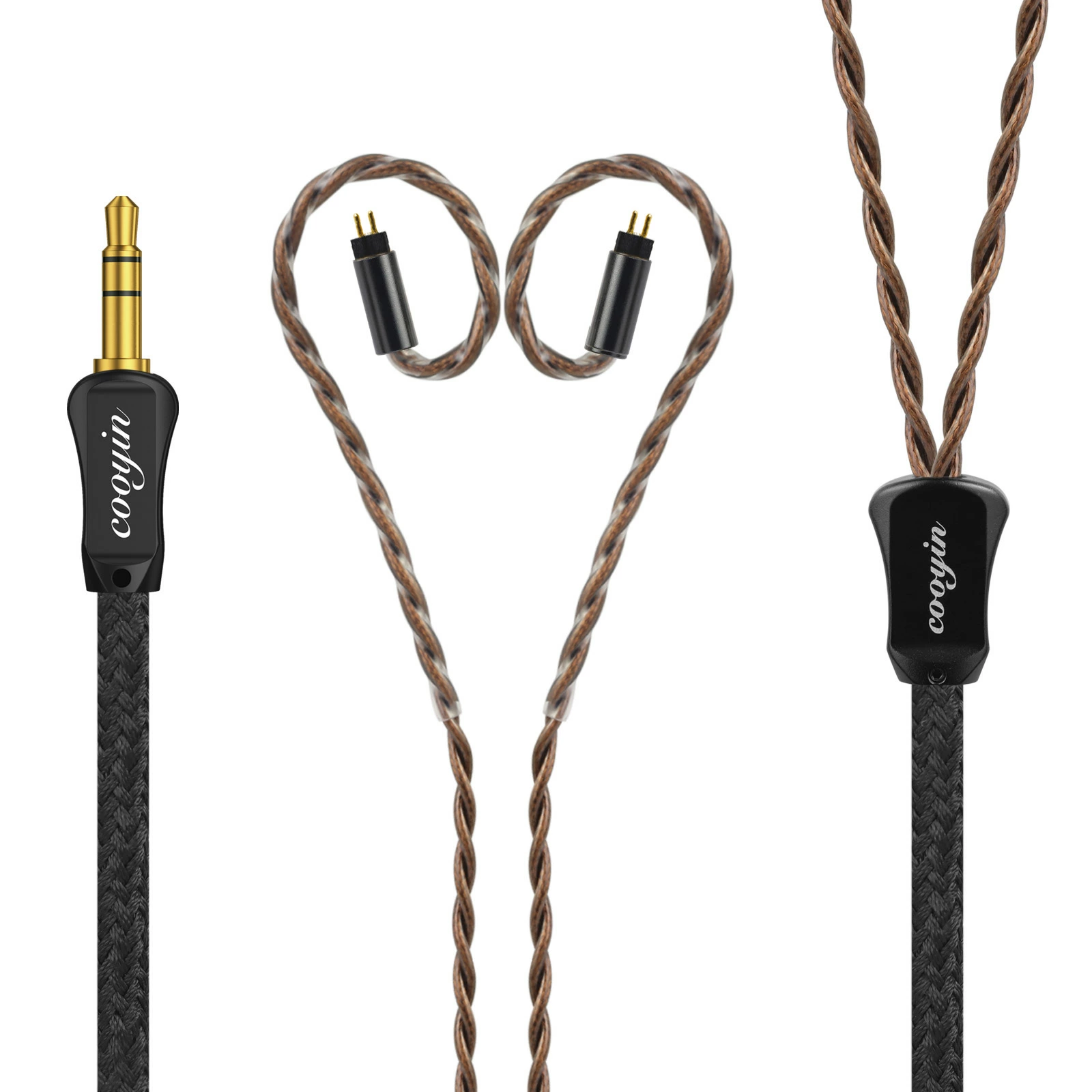 cooyin 醇音Pro リケーブル MMCX IE300 IE100PRO  2PINケーブル イヤホン HIFI音質  単結晶銀 Litz編み込み構造 Shure SE215 JVC HA-FX850 SENNHEISER IE300/IE600/IE900 ATH-LS400 KZ ZSN などに適合する HiFi 音質 HiFi イヤホン 専用  2.5mm 3.5mm 4.4mm Type-C