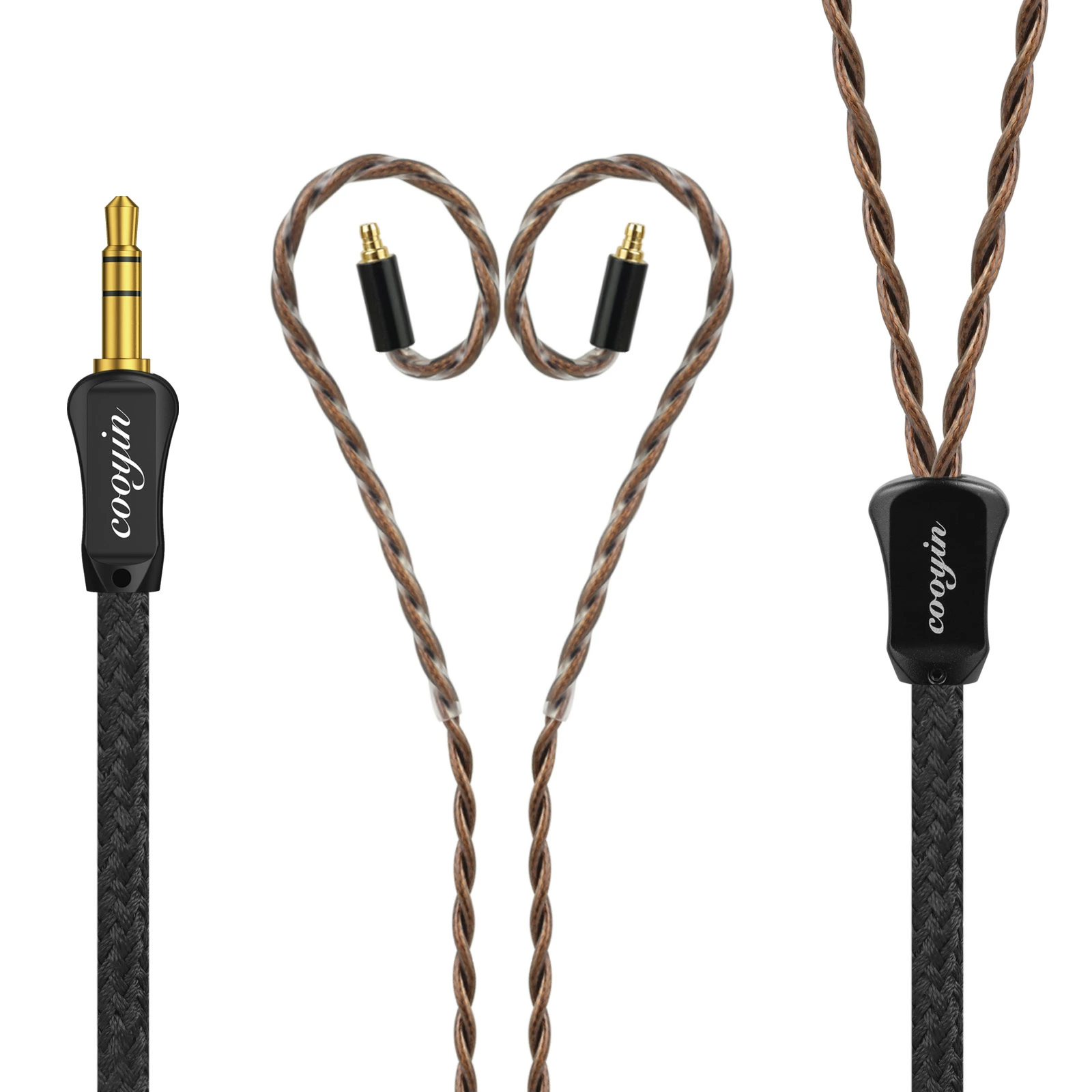 cooyin 醇音Pro リケーブル MMCX IE300 IE100PRO  2PINケーブル イヤホン HIFI音質  単結晶銀 Litz編み込み構造 Shure SE215 JVC HA-FX850 SENNHEISER IE300/IE600/IE900 ATH-LS400 KZ ZSN などに適合する HiFi 音質 HiFi イヤホン 専用  2.5mm 3.5mm 4.4mm Type-C