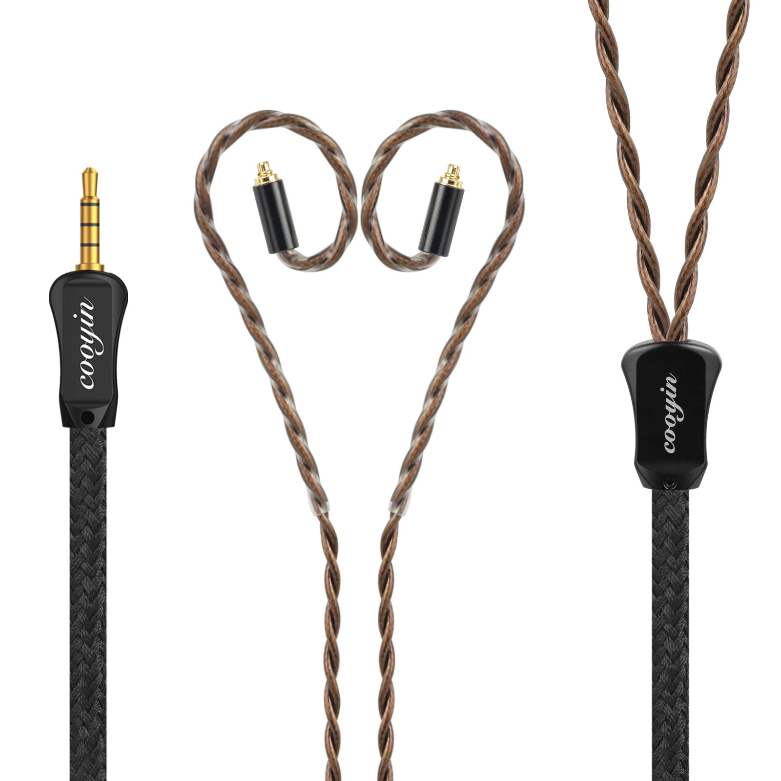 cooyin 醇音Pro リケーブル MMCX IE300 IE100PRO  2PINケーブル イヤホン HIFI音質  単結晶銀 Litz編み込み構造 Shure SE215 JVC HA-FX850 SENNHEISER IE300/IE600/IE900 ATH-LS400 KZ ZSN などに適合する HiFi 音質 HiFi イヤホン 専用  2.5mm 3.5mm 4.4mm Type-C
