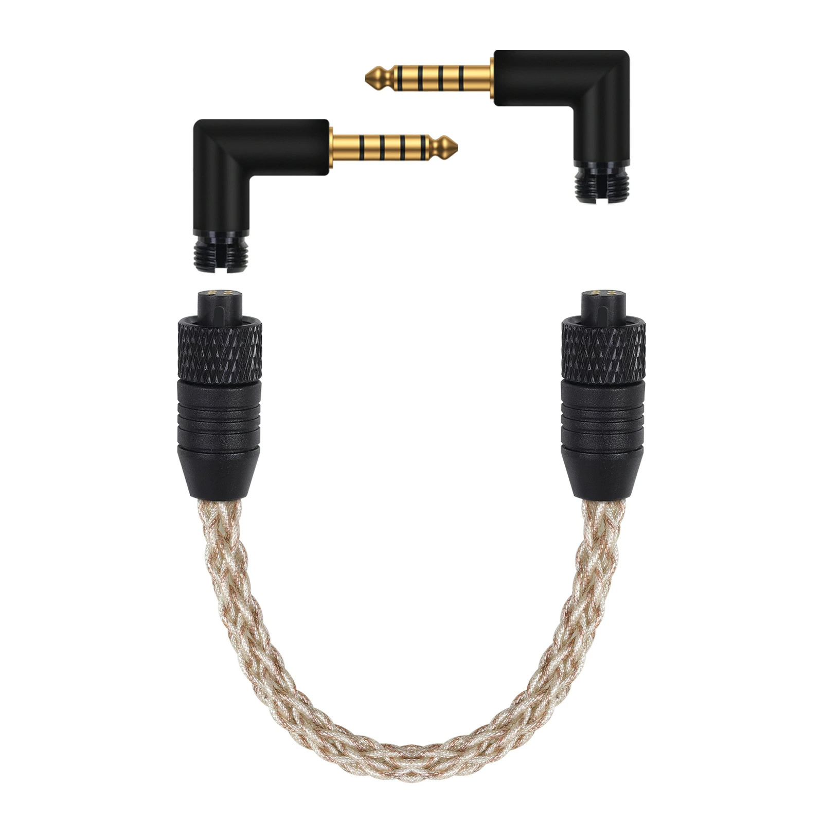 okcsc WTA5 AUX ケーブル  オーディオ  2.5mm/3.5mm/4.4mm/Lightning/Type-C 交換用プラグ 5芯銀メッキ線+2芯銅メッキ線 6種類対応 ハイレゾ対応 高音質 7芯ハンドメイド 24K金メッキ 耐久性 高互換性