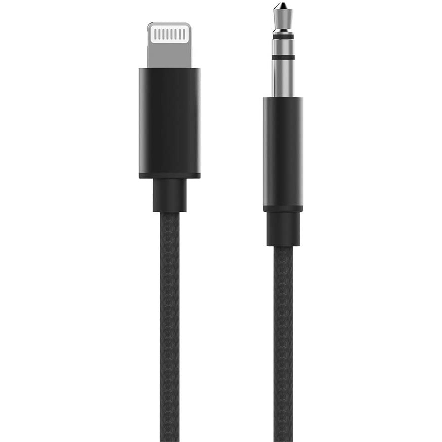 okcsc オーディオケーブル Lightning 3.5mm ケーブル iphone変換ケーブル 車載 AUX変換ケーブル ステレオミニプラグ ライトニングケーブル ナイロン編み MH-225 ファッションオーディオケーブル