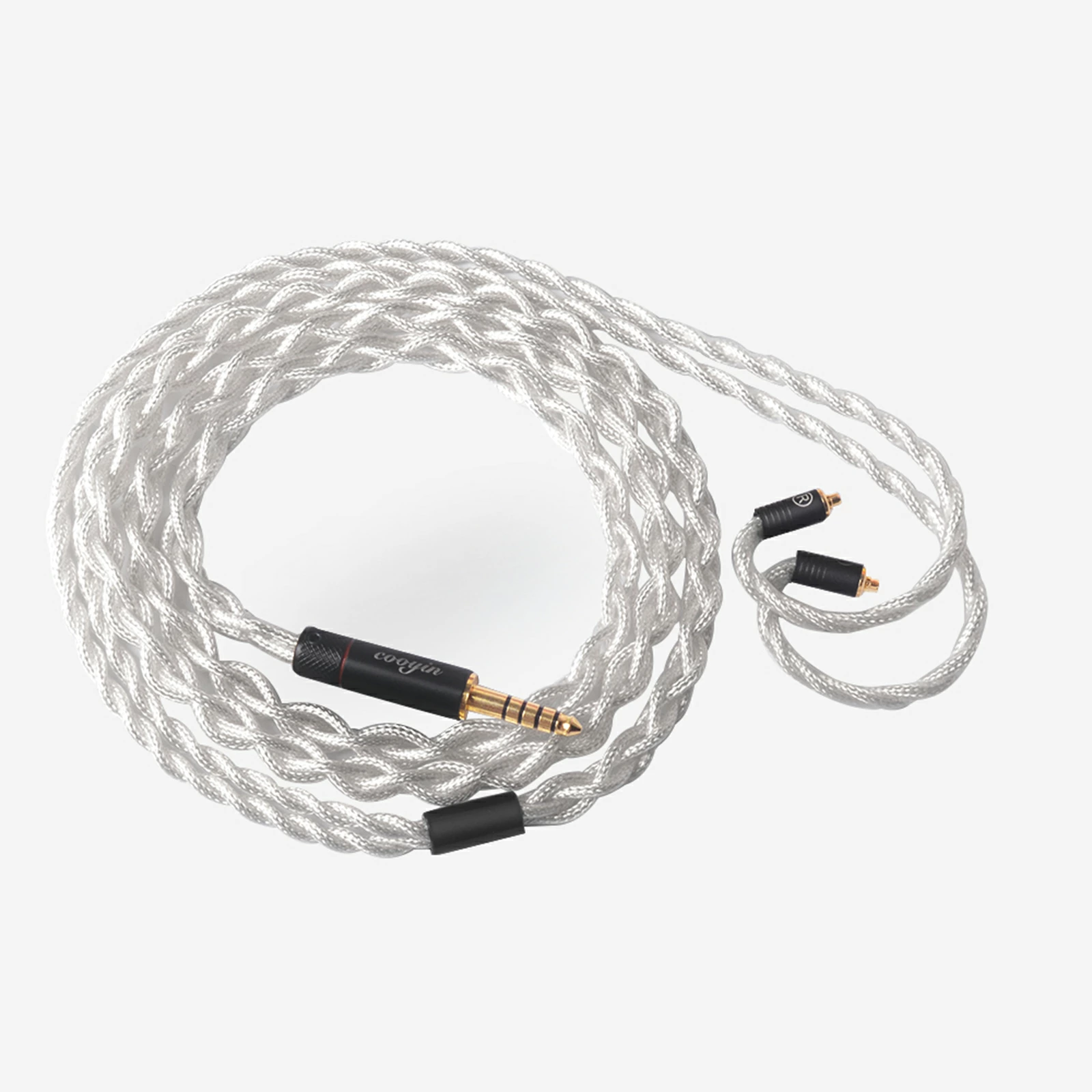 cooyin リケーブル 2pin 0.78mm MMCX イヤホンケーブル アップグレードケーブル 銀メッキ単結晶銅 4芯 金メッキプラグ 2.5mm ストレート型 Shure SE846・SE535・SE215 Sony MDR-Z1R・MDR-Z7・MDR-Z7M2 等に対応