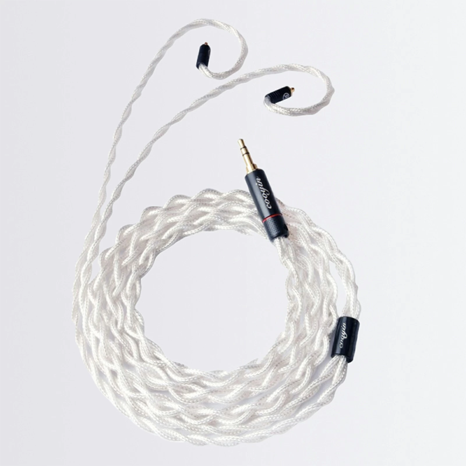 cooyin リケーブル 2pin 0.78mm MMCX イヤホンケーブル アップグレードケーブル 銀メッキ単結晶銅 4芯 金メッキプラグ 2.5mm ストレート型 Shure SE846・SE535・SE215 Sony MDR-Z1R・MDR-Z7・MDR-Z7M2 等に対応