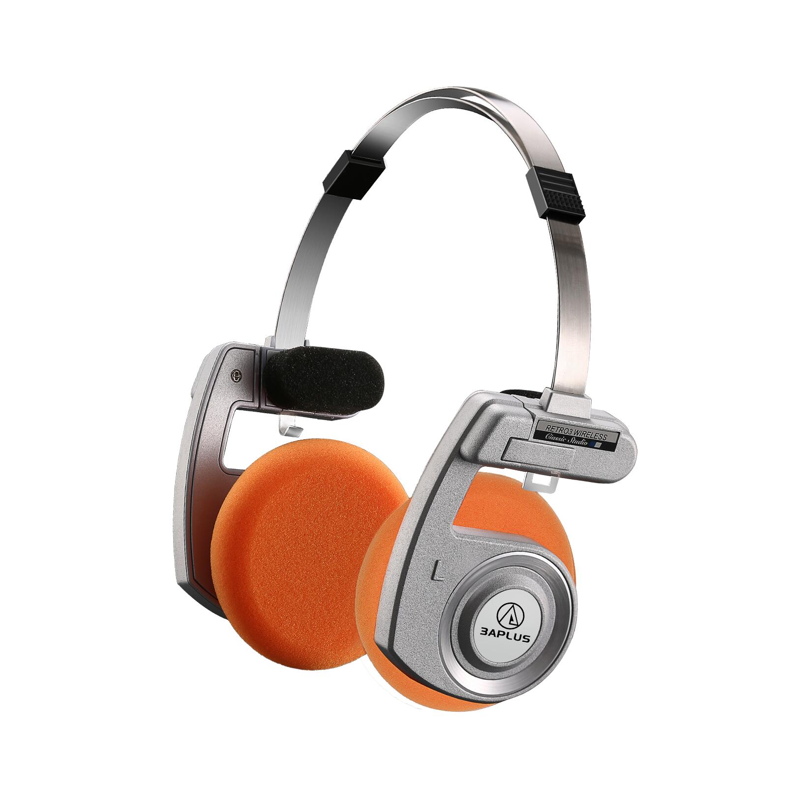 3APLUS Retro Bluetoothヘッドホン オープン型 ワイヤレスヘッドホン オーバーヘッドヘッドホン 軽量 レトロ 折り畳み式 通話対応 音量調節 最大15時間連続再生 持ち運び便利 Android & IOSのスマホ