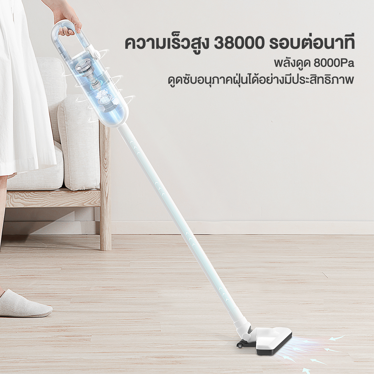 【Simplus Club】⚡️️Simplus x PP Krit⚡เครื่องดูดฝุ่น เครืองดูดฝุ่นแบบมือถือขนาดเล็ก พลังแรงดูด Wired Stick Vacuum Cleaner