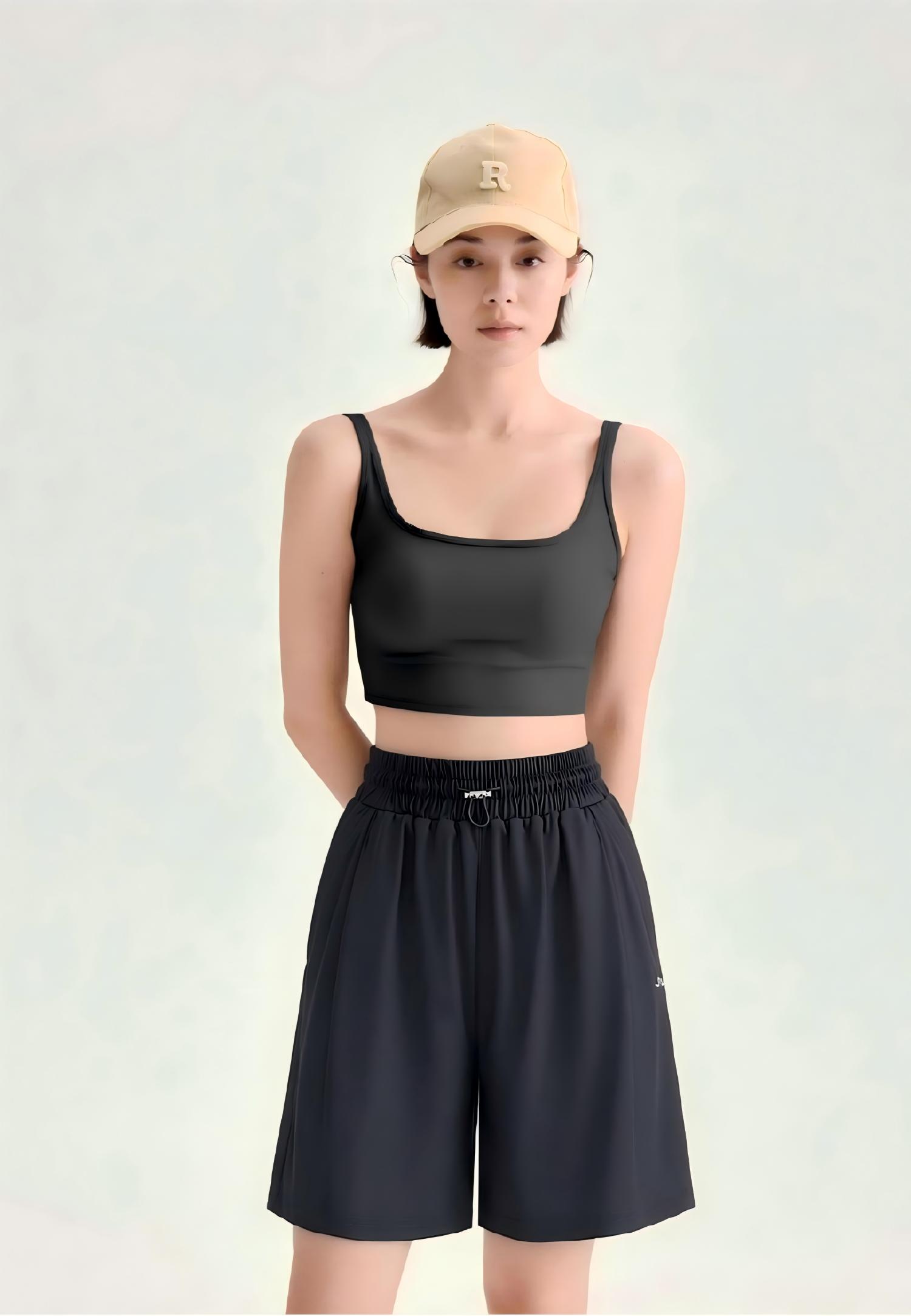 Chill-Out High Waist Shorts-Black