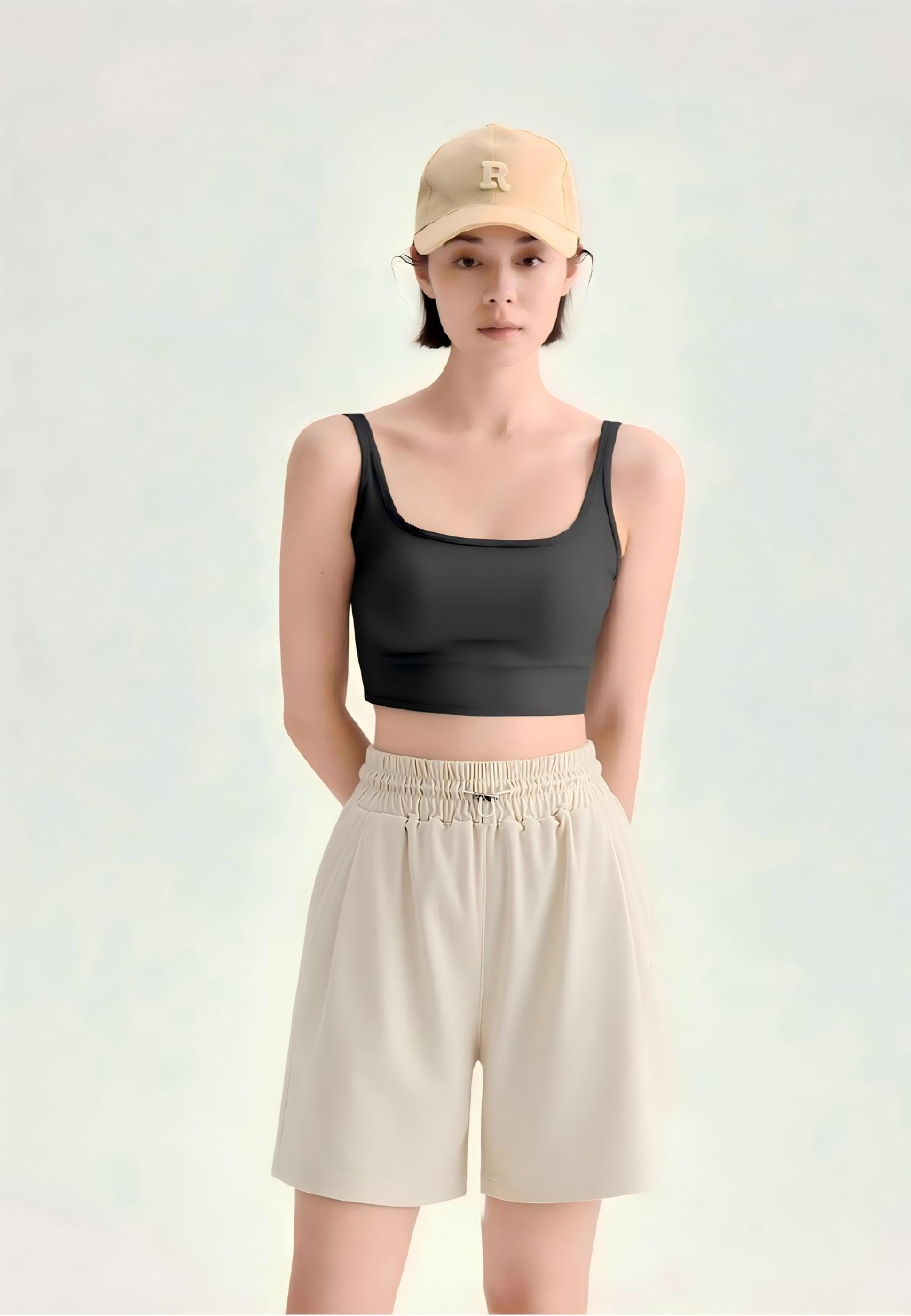 Chill-Out High Waist Shorts-Pistachio White