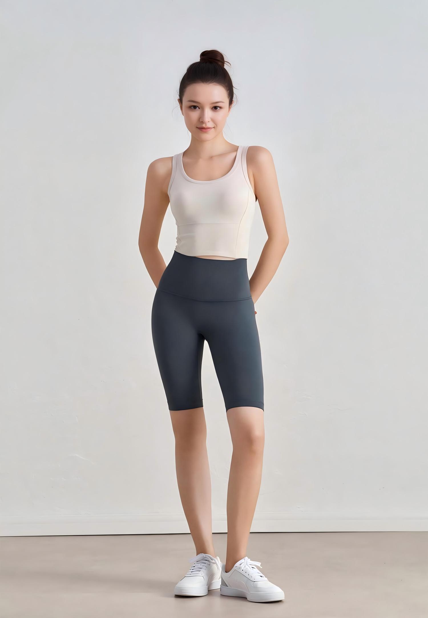 Knockout Longline Fixed-Pad Bra Top-Opal White