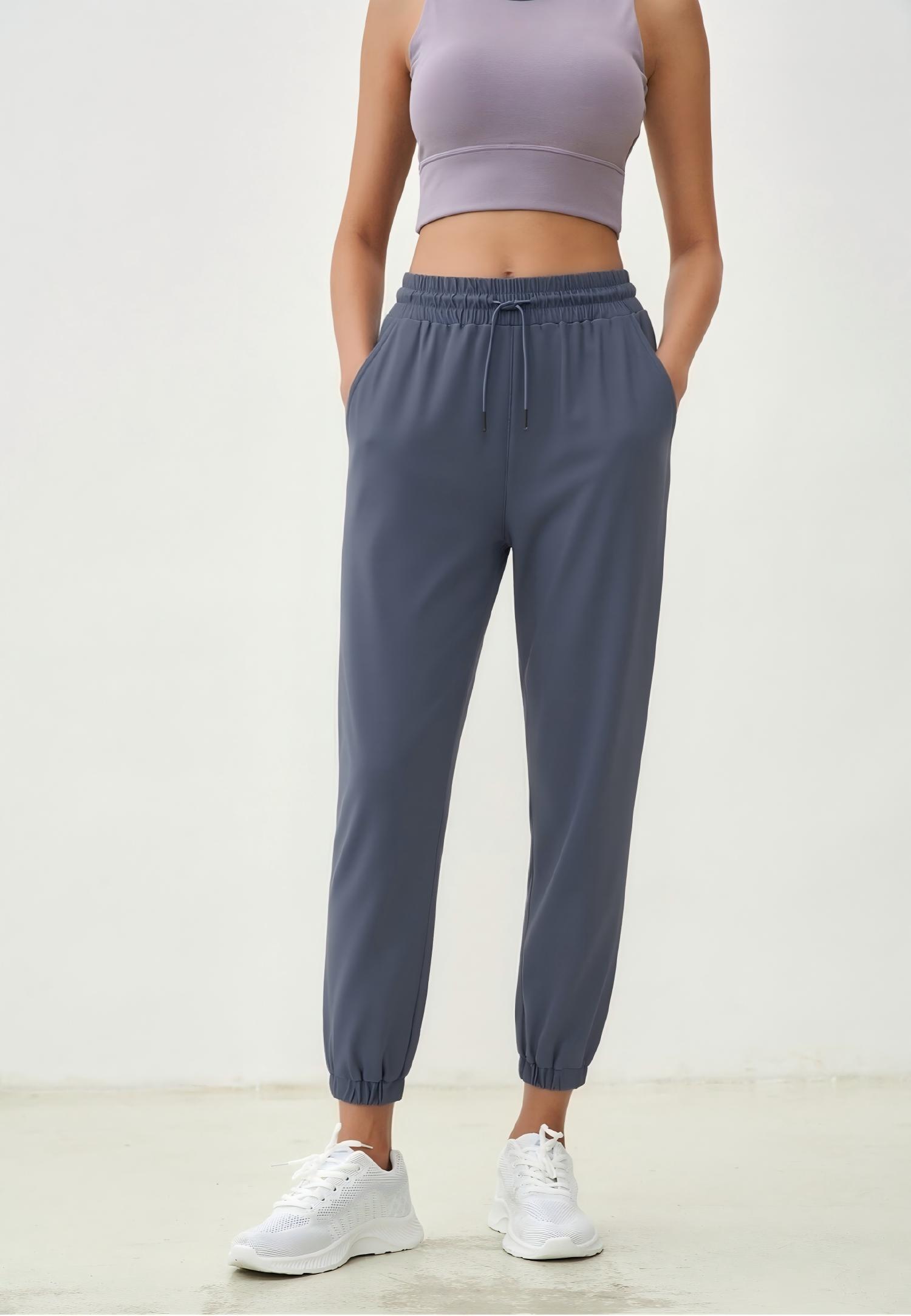 Chill-Out High Waist Jogger-Deep Petrol Blue