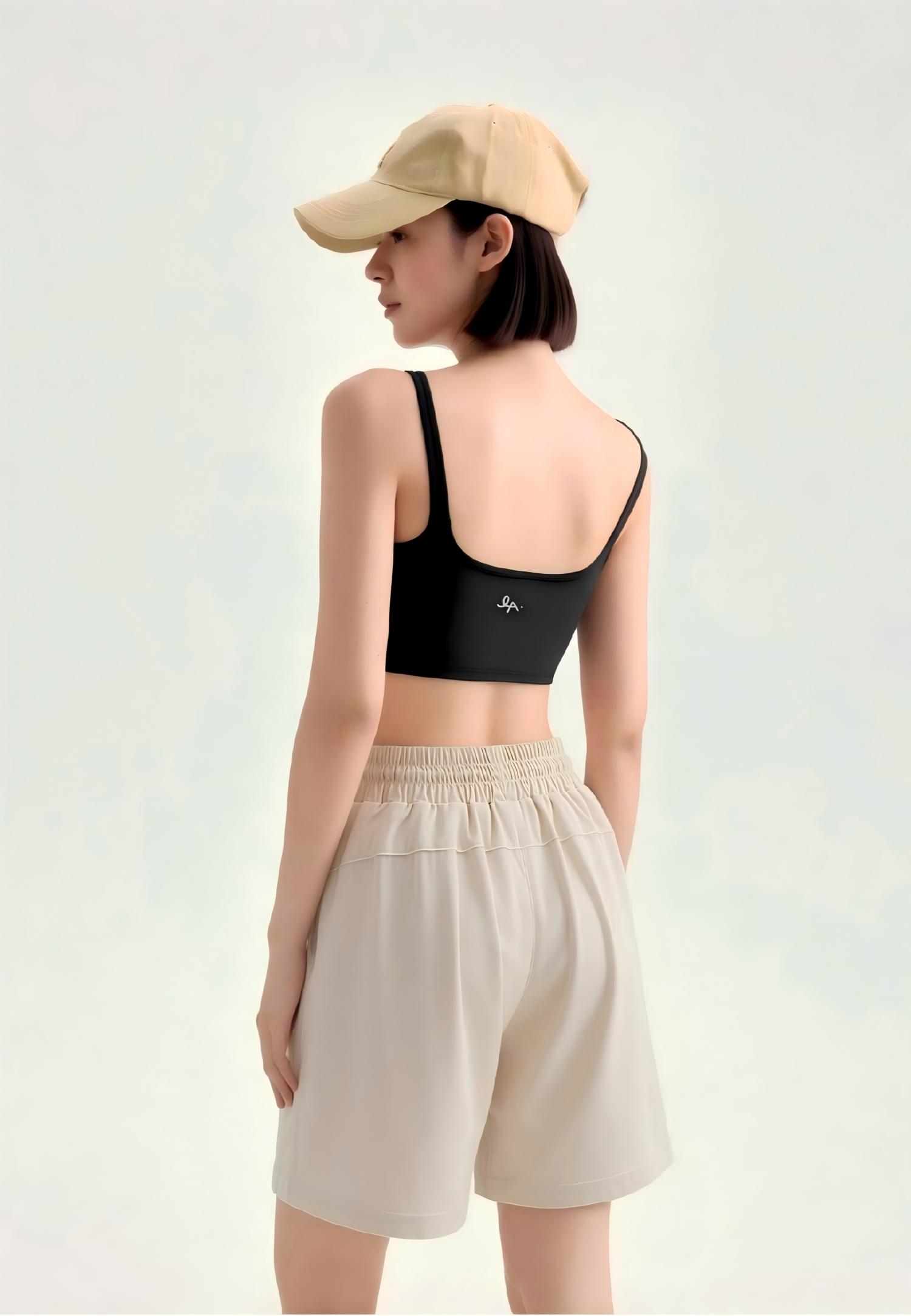 Chill-Out High Waist Shorts-Pistachio White