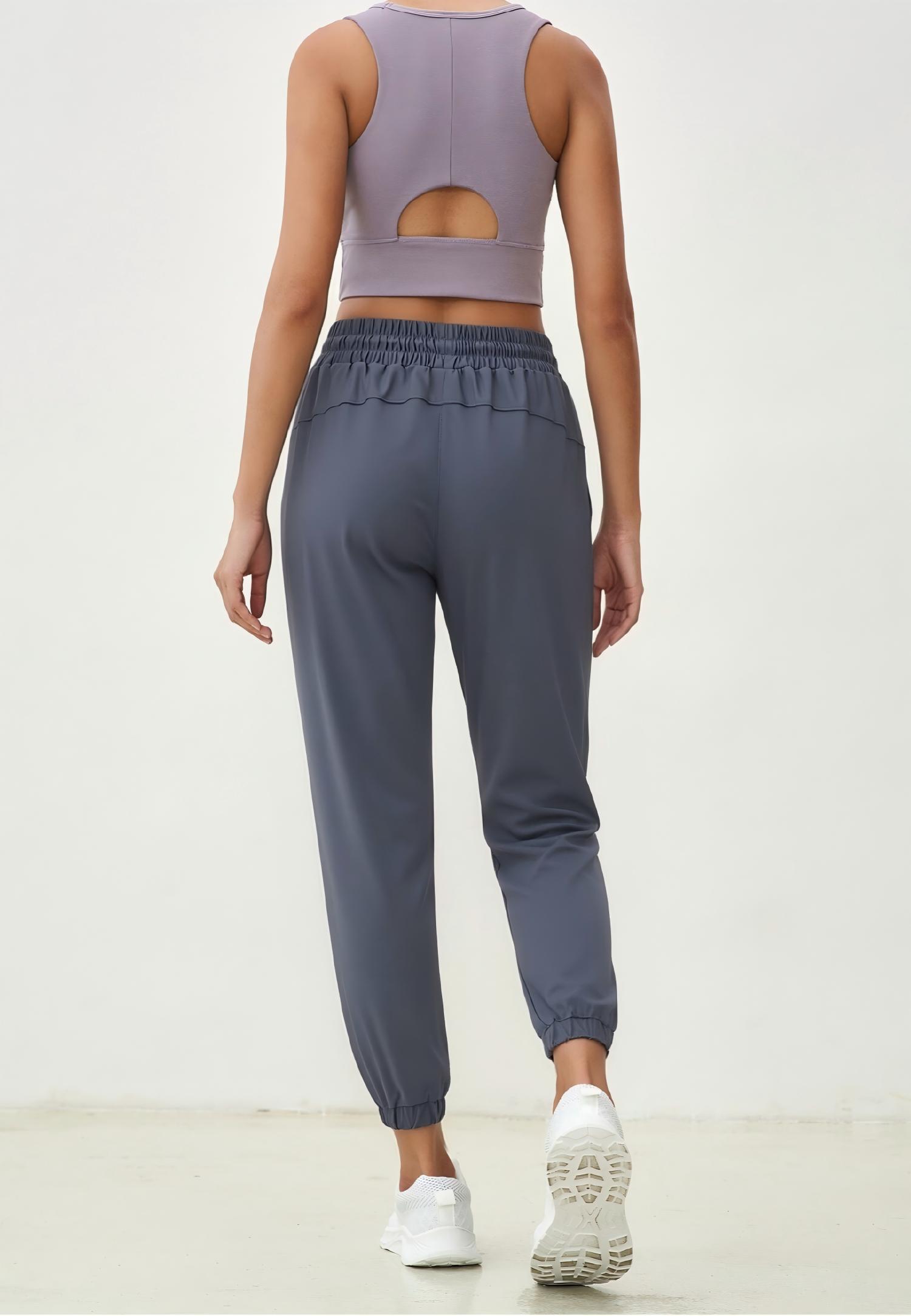 Chill-Out High Waist Jogger-Deep Petrol Blue