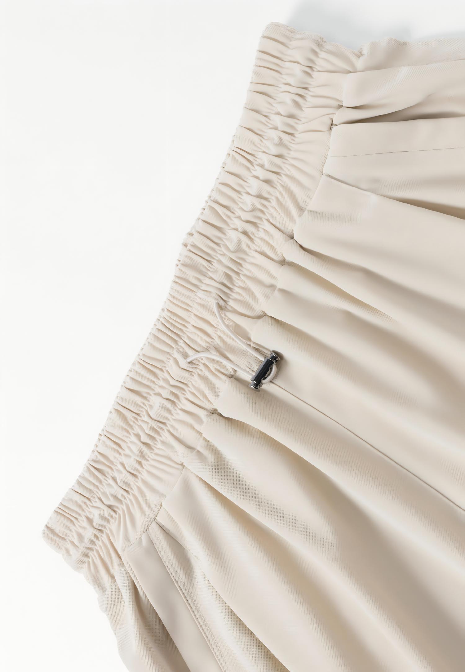 Chill-Out High Waist Shorts-Pistachio White