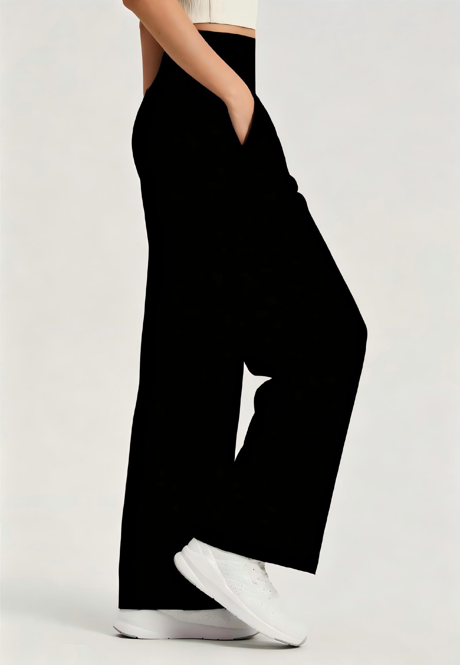 Knockout Wide-leg pants-Black