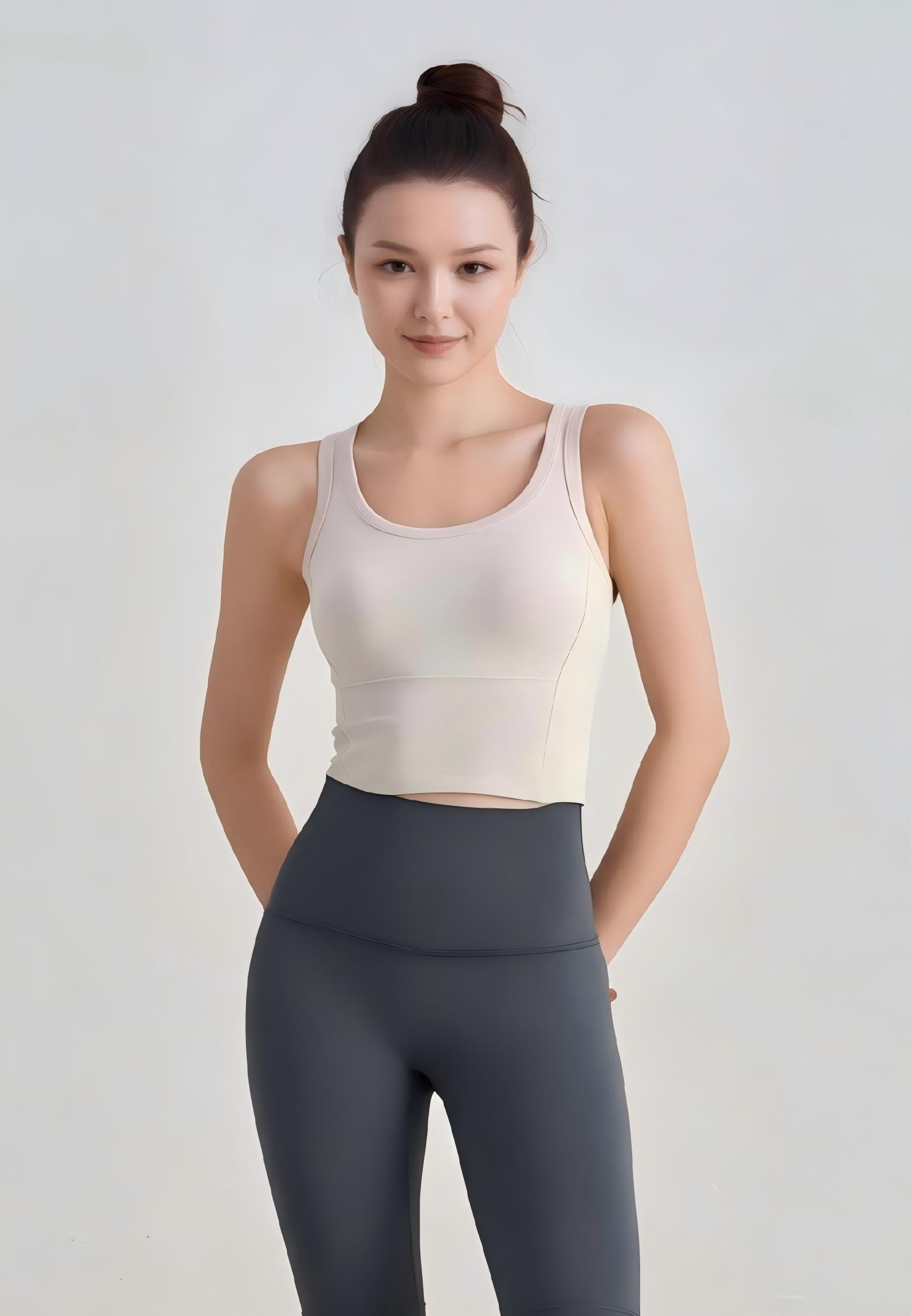 Knockout Longline Bra Top-Opal White