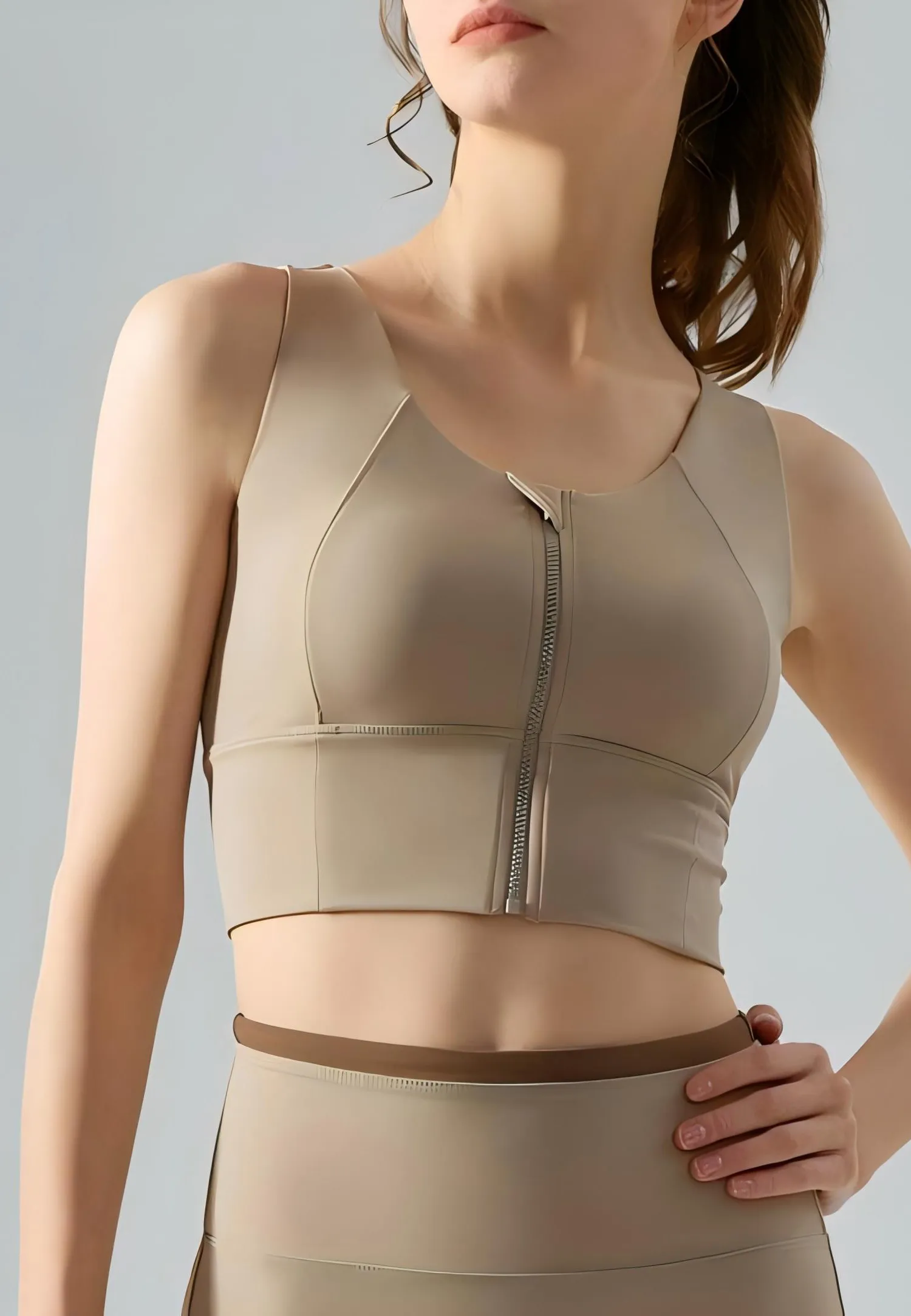 Zip Longline Bra top