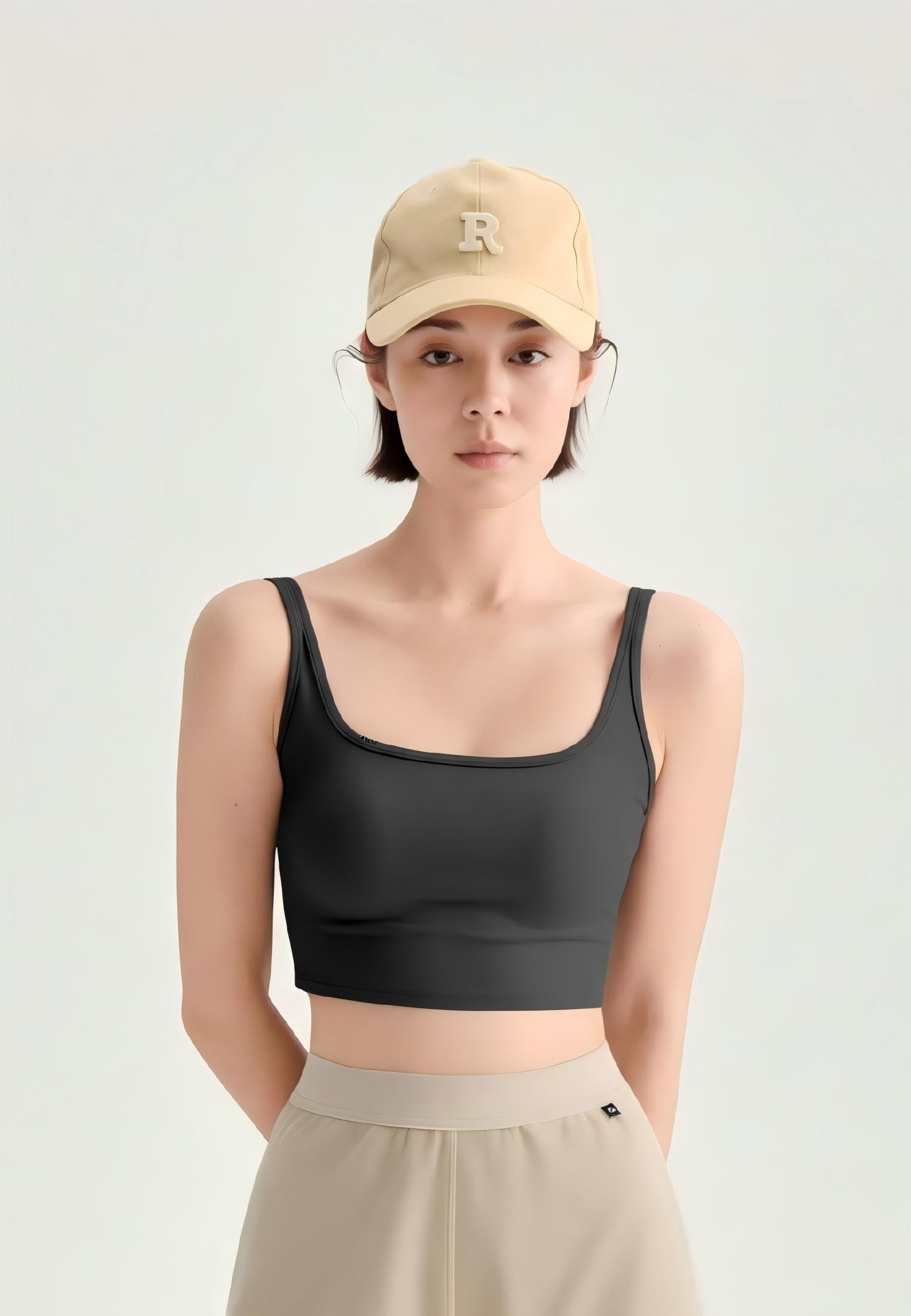 Knockout tank bra top-Black