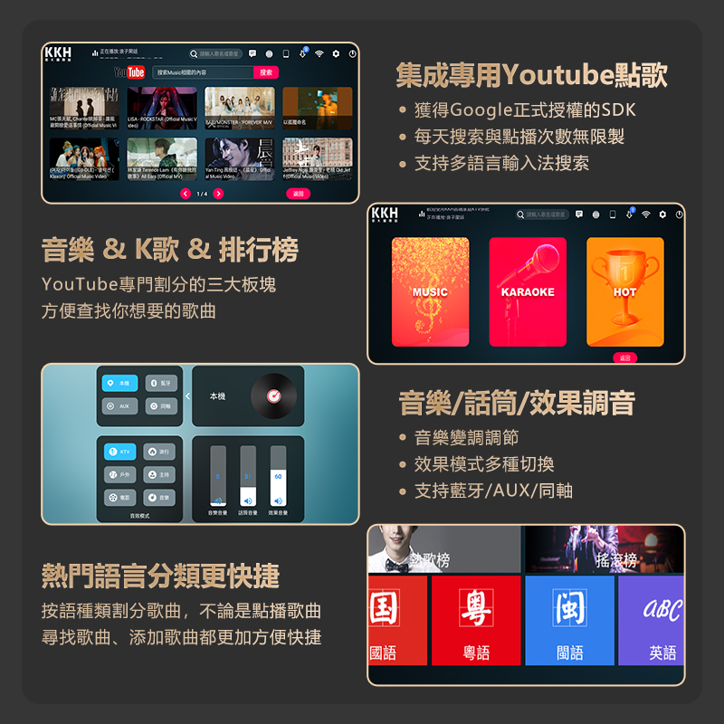 KKH MS10 PRO国际版家庭KTV音响套装点歌机家用唱歌客厅卡拉OK