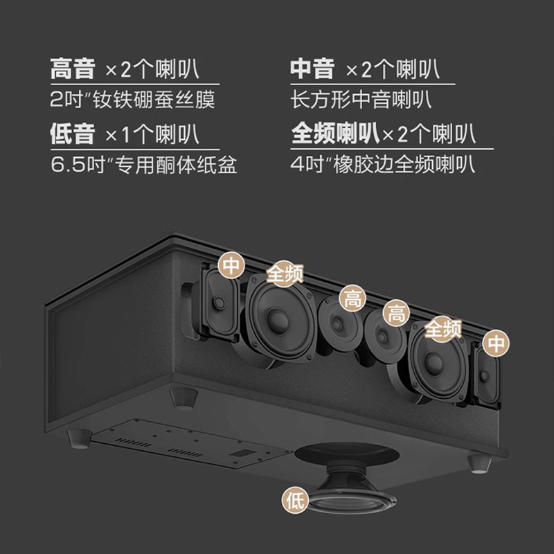 KKH MX7 PRO家庭K歌回音壁电视音响KTV套装全套点歌一体机触摸屏