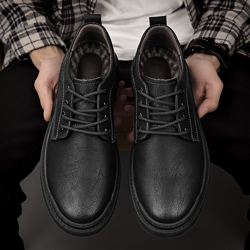 男士商務休閒柔軟品質復古皮鞋
