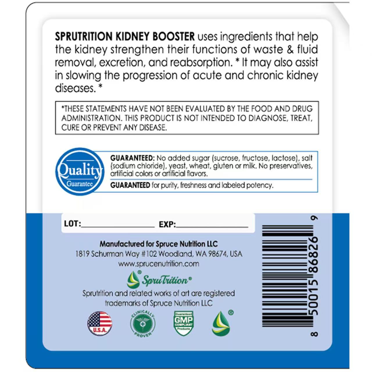 美國原裝行貨【 Spruce Nutrition 】雲杉腎康寶