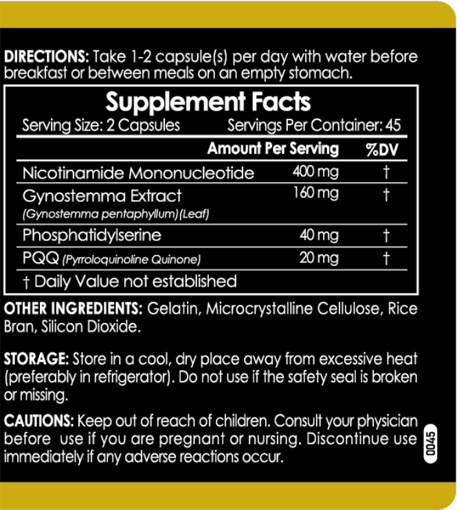 【 Spruce Nutrition 】NMN18000 NMN + AMPK + PS + PQQ 逆齡四合一｜逆齡抗老 + 保護心腦血管｜NMN18000 GOLDEN｜90 粒裝（美國原裝行貨）美國雲杉SPRUCE