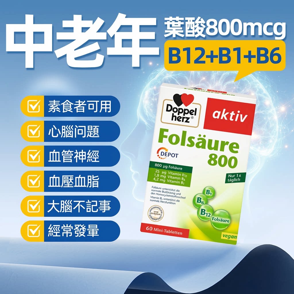 德國雙心活性葉酸
